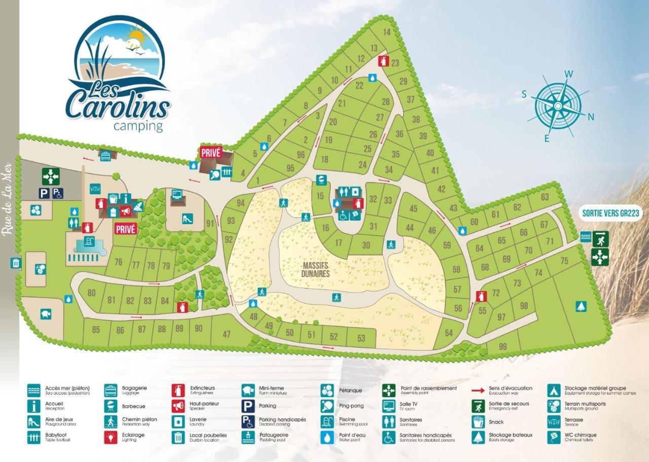 Camping Les Carolins Saint-Lo-d'Ourville Exterior foto